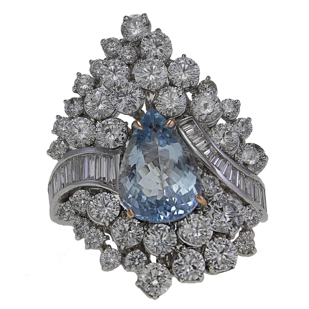 Luise Aquamarine Diamond Gold Ring