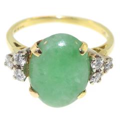 Tiffany & Co. Jade Diamond Gold Ring