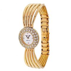 Audemars Piguet For Tiffany & Co. Ladies Diamond Gold Bracelet Wristwatch 9