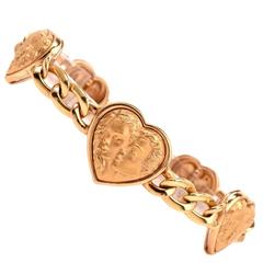 Carrera y Carrera Romeo Juliet Heart Gold Link Bracelet