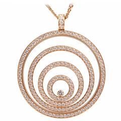 Chopard Large Diamond Gold Happy Spirit Necklace 12