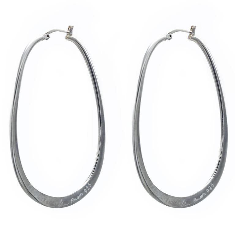 tiffany & co silver hoop earrings 925