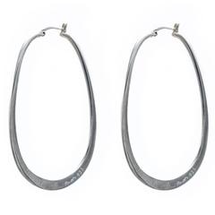Tiffany & Co. Large Sterling Silver Hoop Earrings 