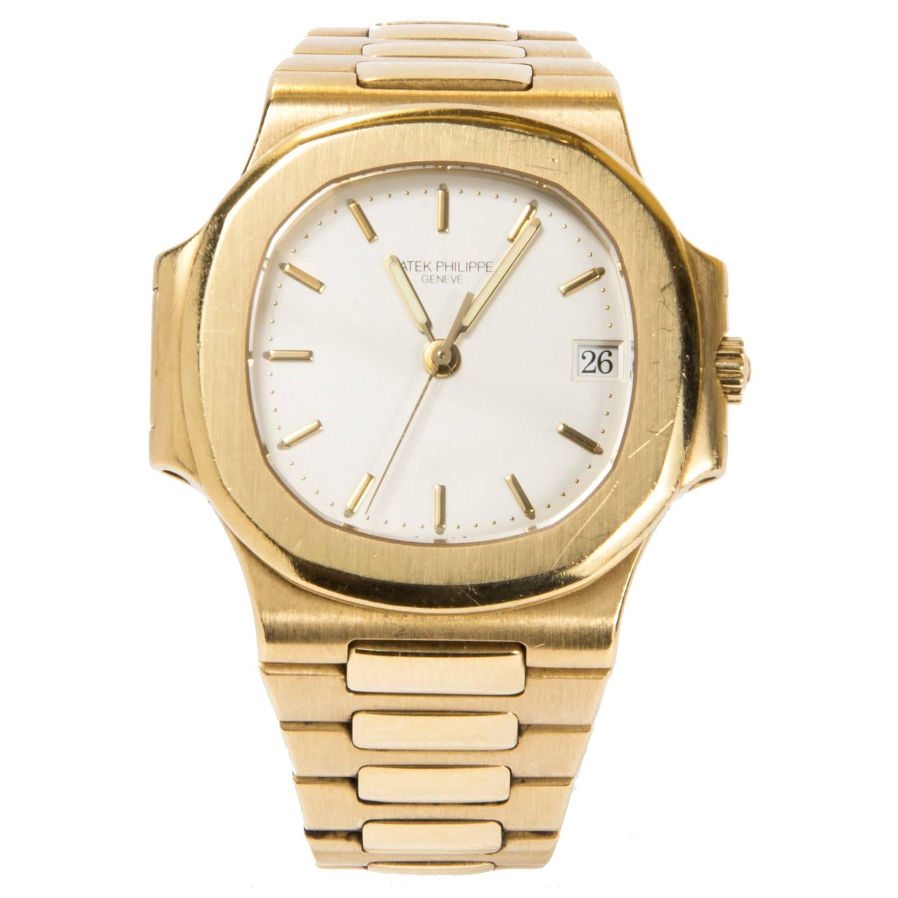 Patek Philippe Yellow Gold Nautilus Wristwatch