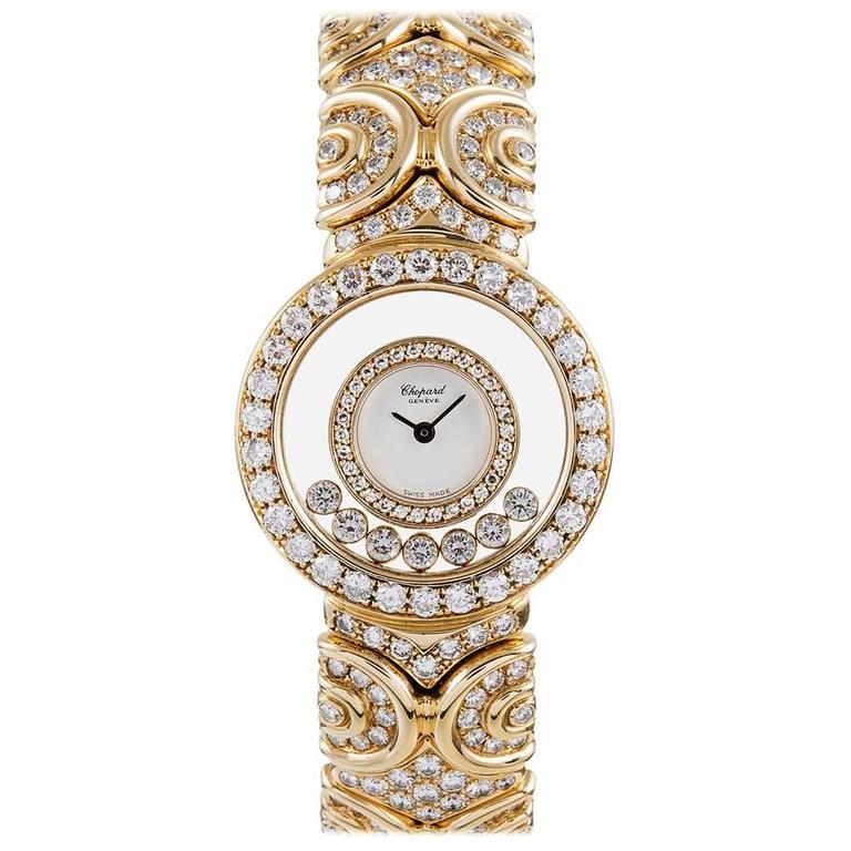 vintage chopard happy diamond watch