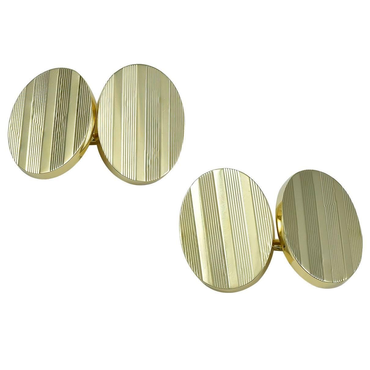 Tiffany & Co. Antique Extra-Heavy Gold Cufflinks For Sale
