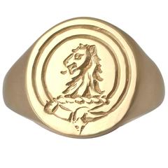 1960s Gold Signet Ring 8