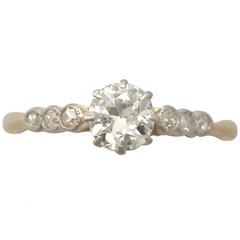0.46 Carat Diamond and 18K Yellow Gold Soitaire Ring - Antique Circa 1910 0.46 Carat Diamond and 18K Yellow Gold Soitaire Ring - Antique Circa 1910
