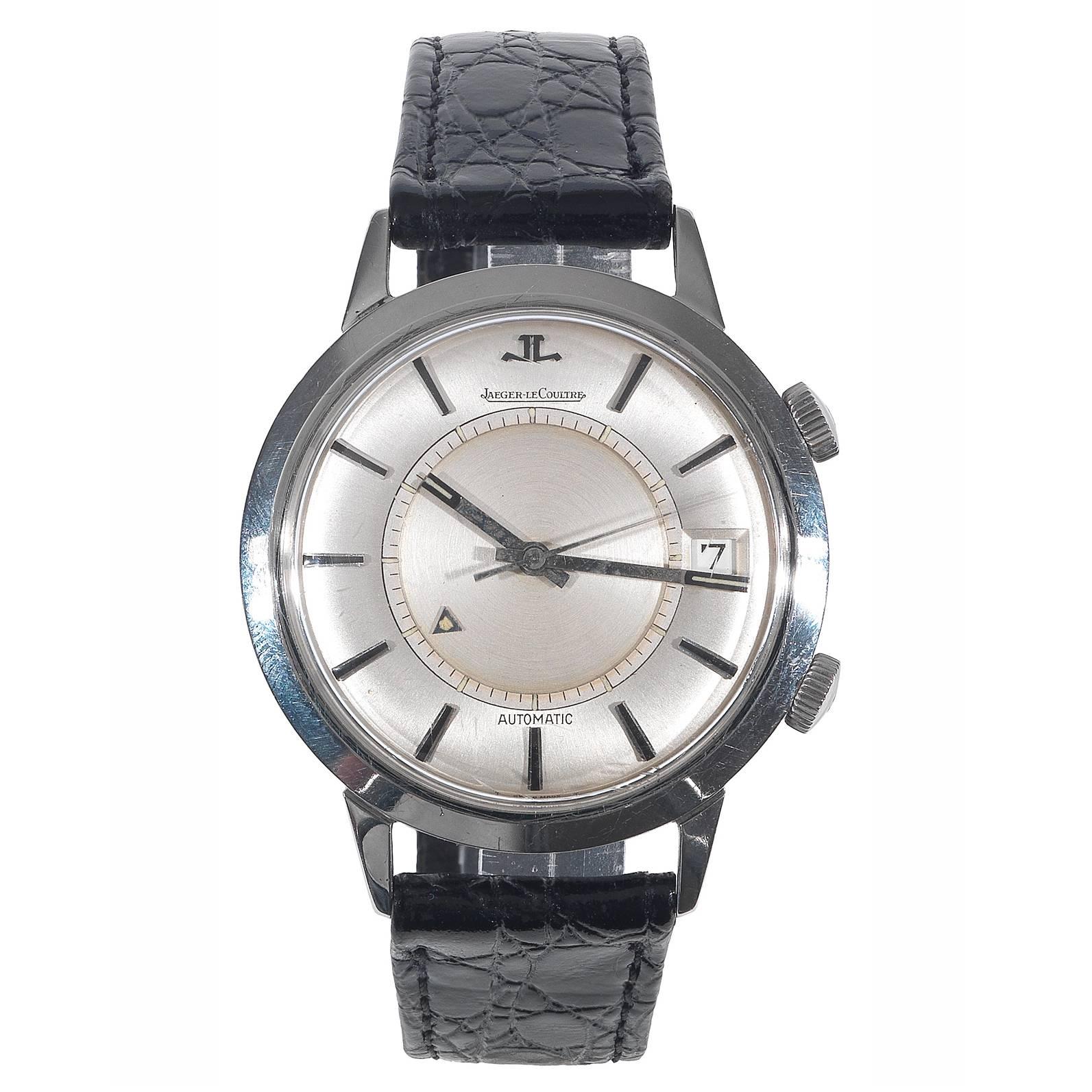 Jaeger-LeCoultre Stainless Steel Memovox Automatic Wristwatch
