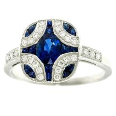 Sapphire Diamond Gold Ring