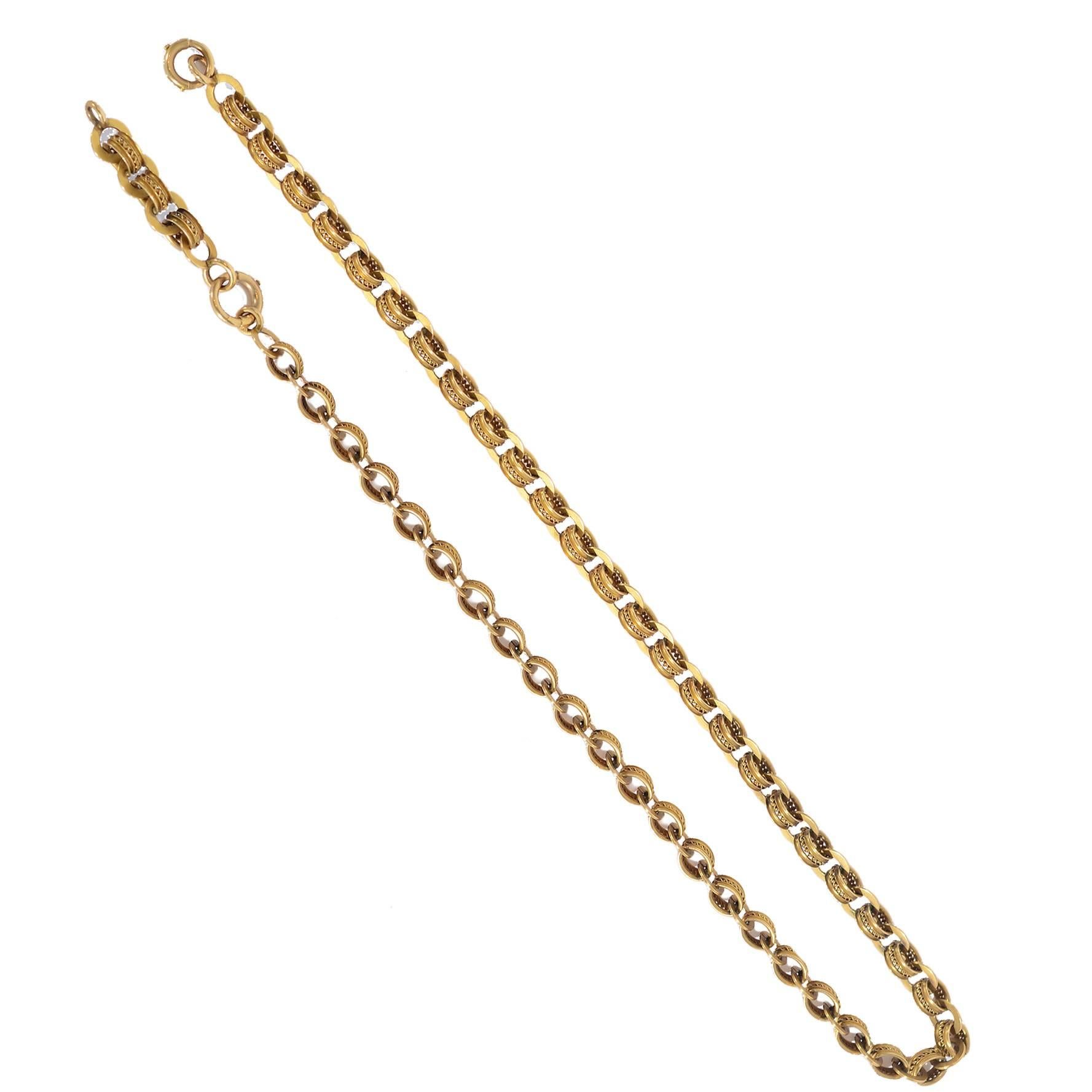 Handmade Victorian Gold Chain Necklace