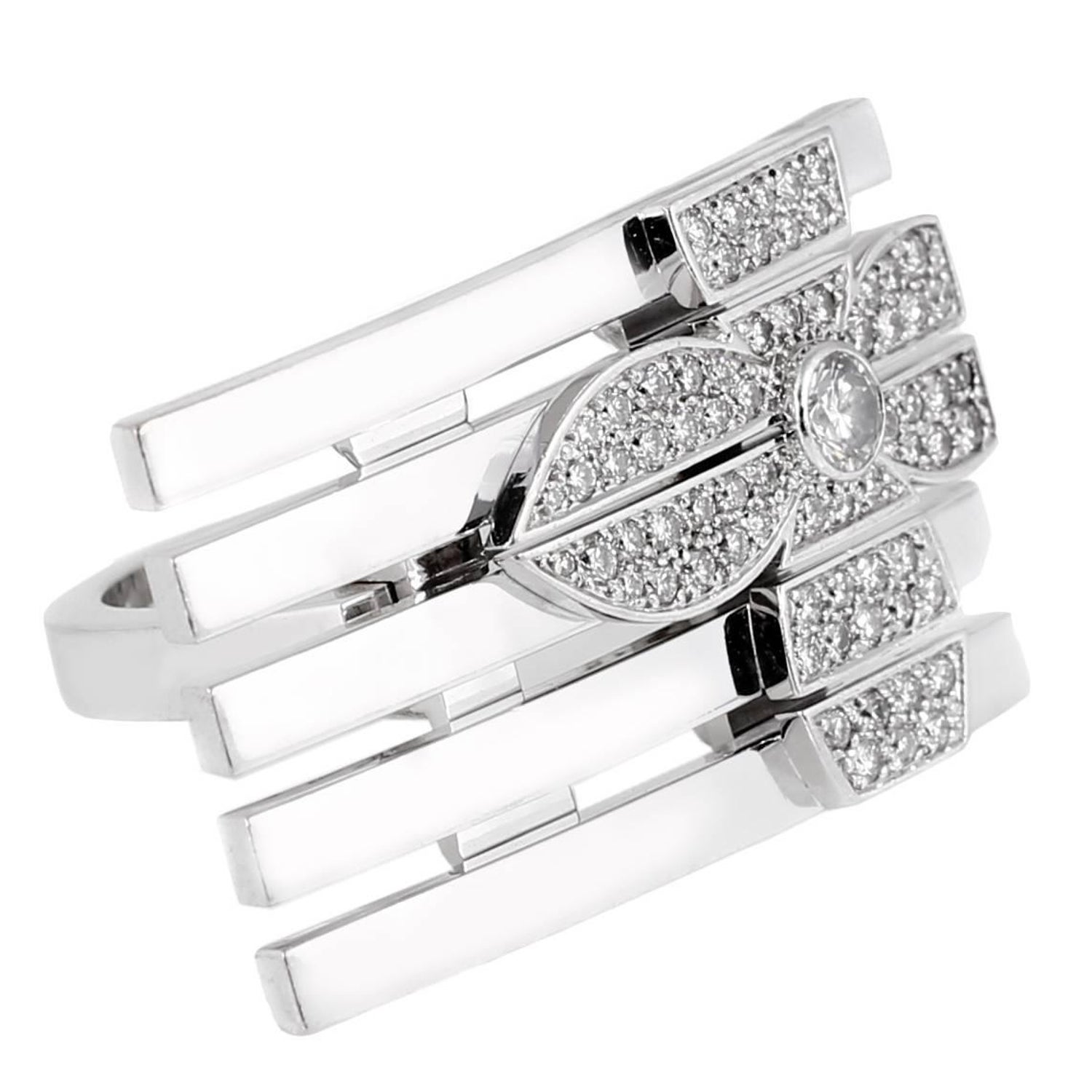 Louis Vuitton Fairytale Ring Set of 4 MP2452 Silver-tone Metal #M