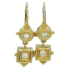 Penny Preville Diamond Gold Dangle Earrings