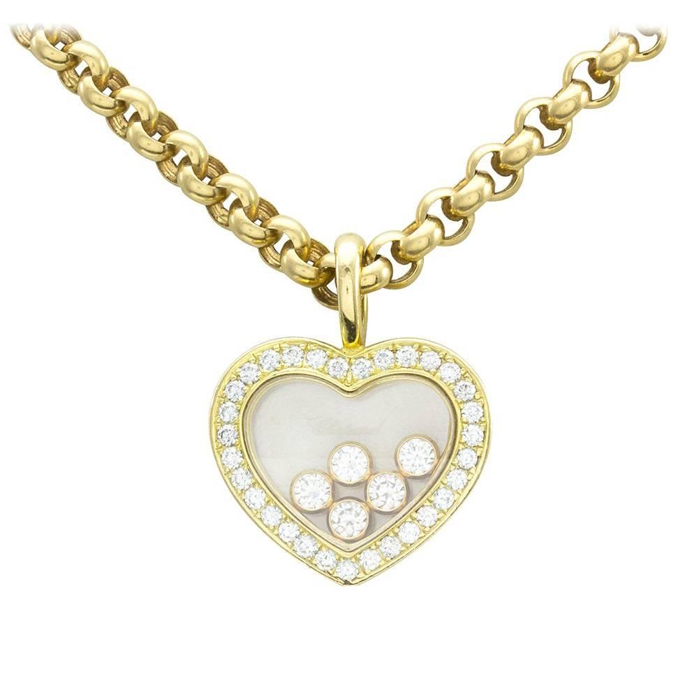 Chopard Happy Diamonds Collection Heart Necklace For Sale