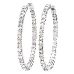 Roberto Coin Perfect Diamond Hoops Inside-Out Earrings