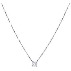 Tiffany & Co. .50 Carat Lucida Diamond Platinum Pendant Necklace