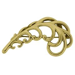 Tiffany & Co. Paloma Picasso Gold Feather Pin 4
