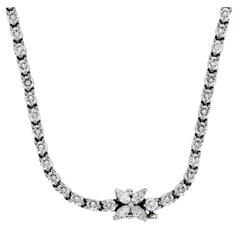 Tiffany & Co. Diamond Platinum Victoria Tennis Necklace