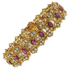 Ruby Diamond Gold Bracelet 4