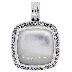 David Yurman Albion Mother-of-Pearl Diamond Sterling Silver Enhancer