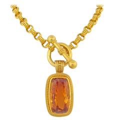 Carolyn Tyler Imperial Topaz Gold Pendant 5