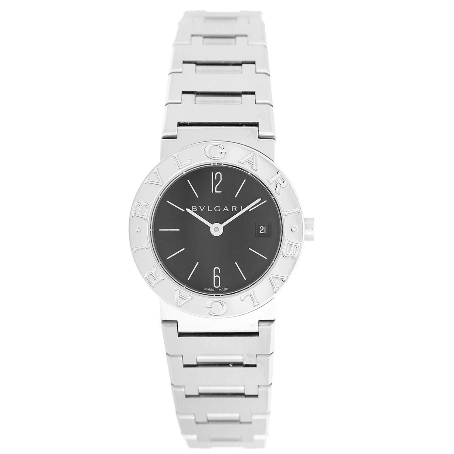 Bulgari  Ladies Stainless Steel Quartz Wristwatch Ref BB26SS