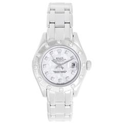 Rolex Ladies White Gold Diamond Pearlmaster Automatic Wristwatch Ref 69319 1