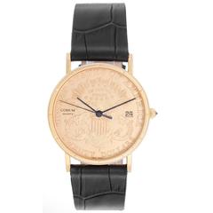 Corum Yellow Gold $20 1900 Liberty Double Eagle Coin Quartz Wristwatch