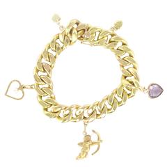 Gold 5 Charm Bracelet