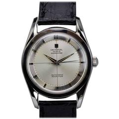 Universal Geneve Stainless Steel Polerouter Automatic Wristwatch