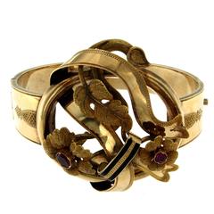 Antique Gold Bangle Bracelet 5
