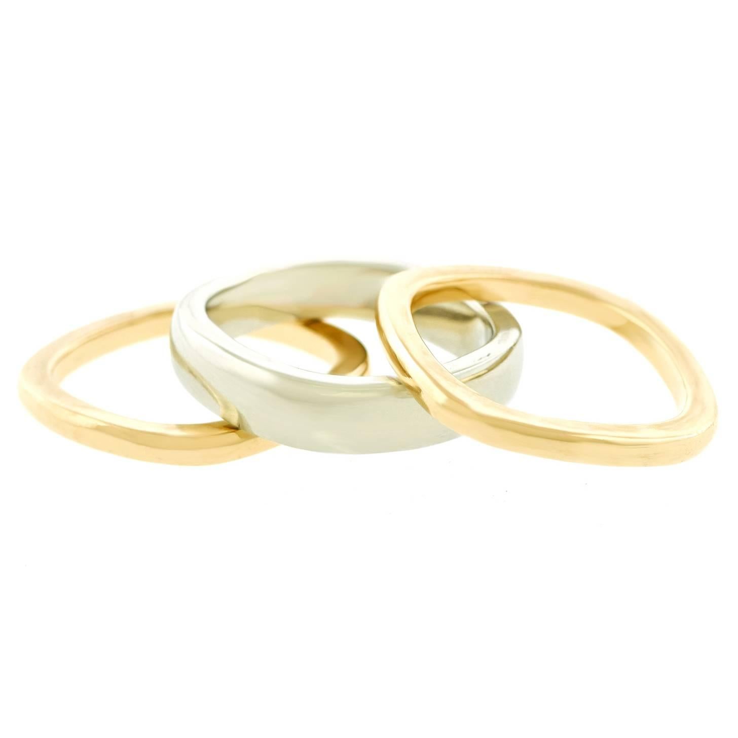 Three-Ring Two Color Gold Stacking Set