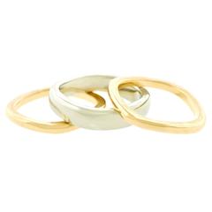 Three-Ring Two Color Gold Stacking Set