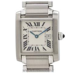 Cartier Stainless Steel Tank Francaise Quartz Wristwatch