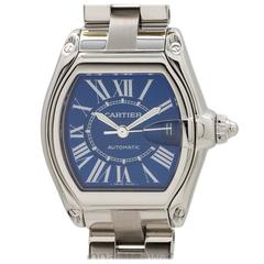 Cartier Stainless Steel “Electric Blue” Roadster Automatic Wristwatch