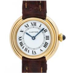 Cartier Ladies Yellow Gold Vendome Tank Manual Wind Wristwatch