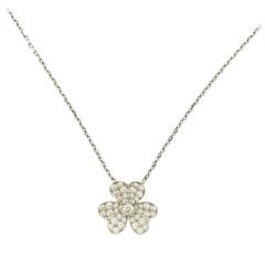 Van Cleef & Arpels Small Frivole Diamond Gold Pendant Necklace