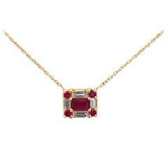 Clarity3 Ruby Diamond Gold Pendant 5
