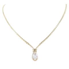 1.51 Carat Pear Shaped Diamond Pendant 7