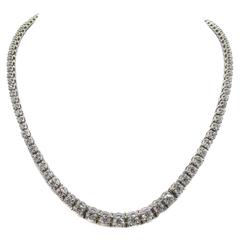 Elegant Diamond Gold Riviere Necklace 10