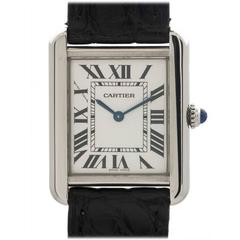 Cartier Stainless Steel Tank Solo Quartz Wristwatch