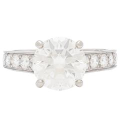 Cartier 1895 2.41 Carat GIA Certified Diamond Platinum Solitaire Engagement Ring 8