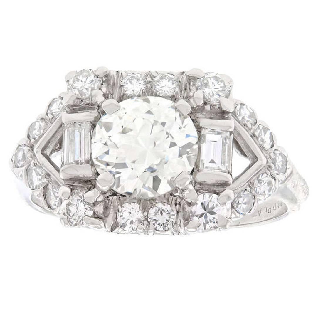 Art Deco Diamond Platinum Ring