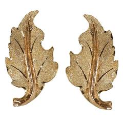 Buccellati  Gold Leaf Earrings 