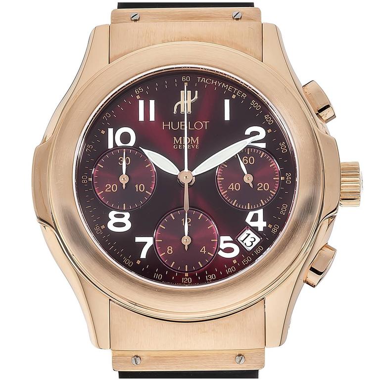 Hublot MDM Rose Gold Chronograph Automatic Wristwatch Ref