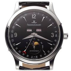 Jaeger-LeCoultre Stainless Steel Triple Date MoonPhase Automatic Wristwatch