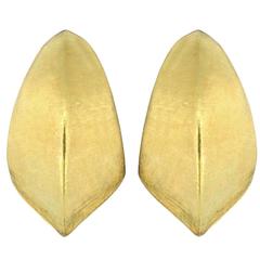 Cellino Gold Half Moon Shape Hoop Earrings