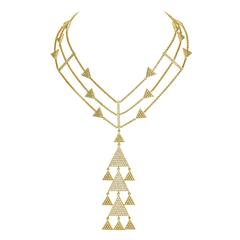 Diamond Gold Sahara Trilogy Necklace
