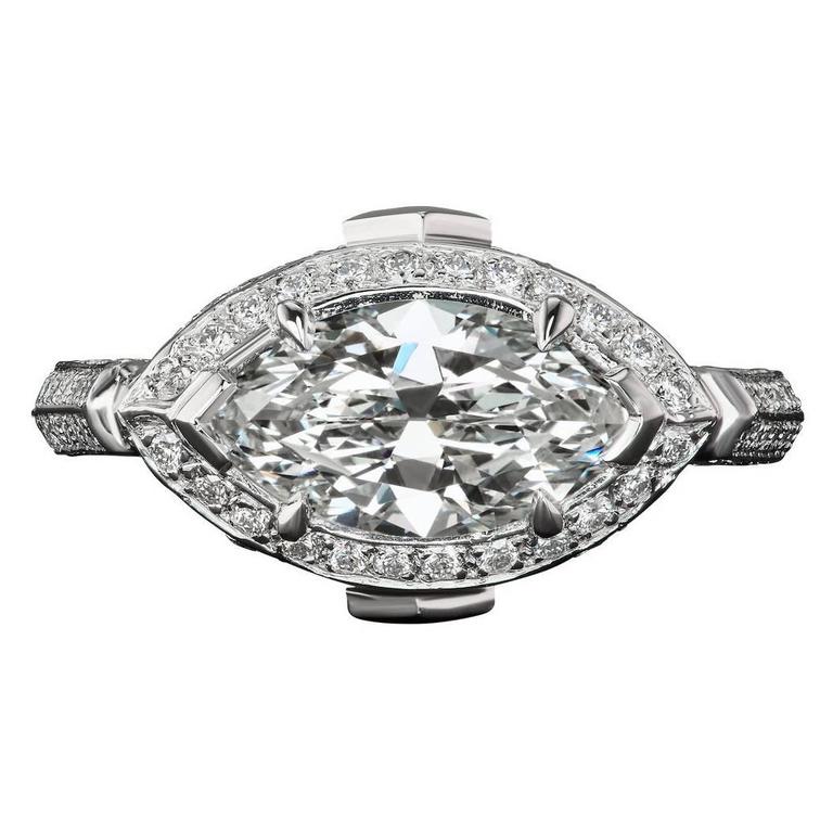 1 carat marquise diamond engagement ring