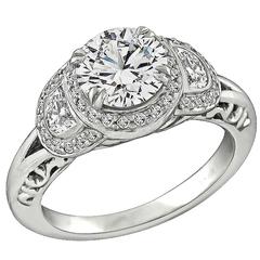 Ritani 1.24 Carat GIA Cert Diamond Platinum Engagement Ring 7